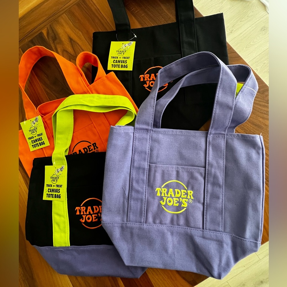 Trader Joe's Halloween Canvas Mini Bags in 1 set